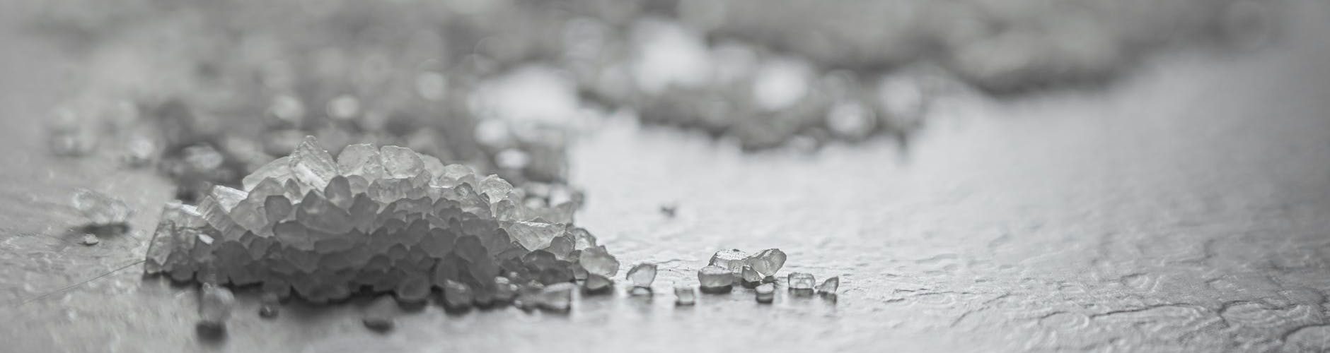 salt in white surface