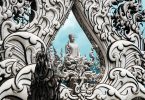 gold and white buddha statue