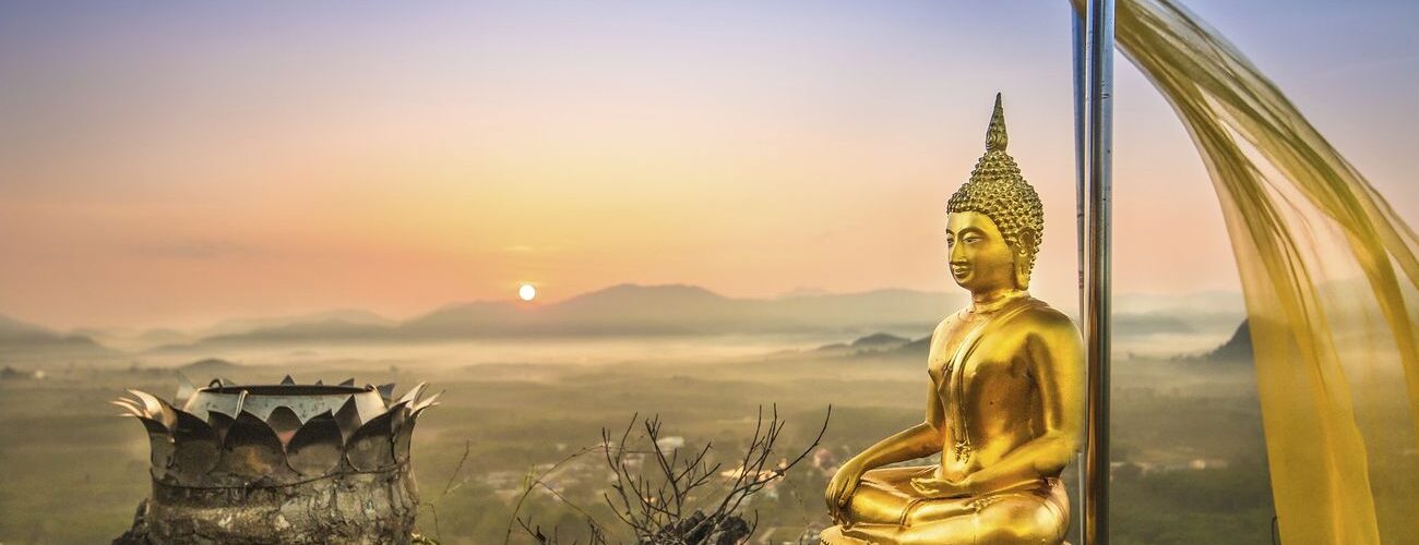 Golden Buddha statue background
