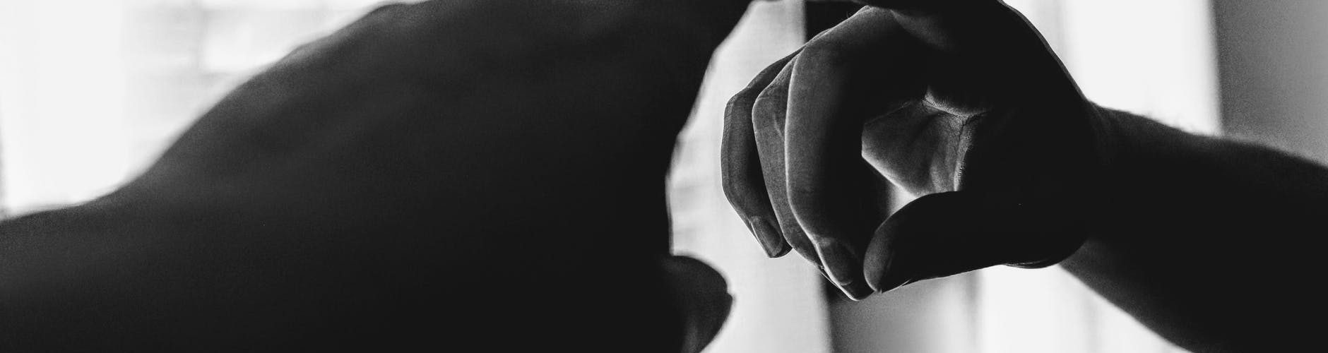 reflection of finger in a mirror