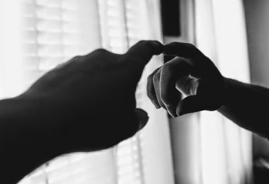 reflection of finger in a mirror