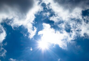 sunlight with white clouds