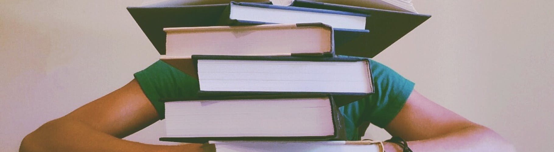 adult blur books close up
