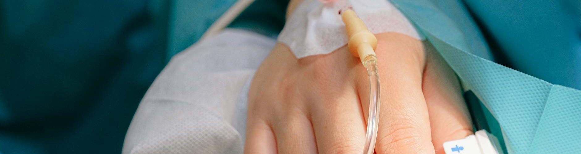 patient with iv line