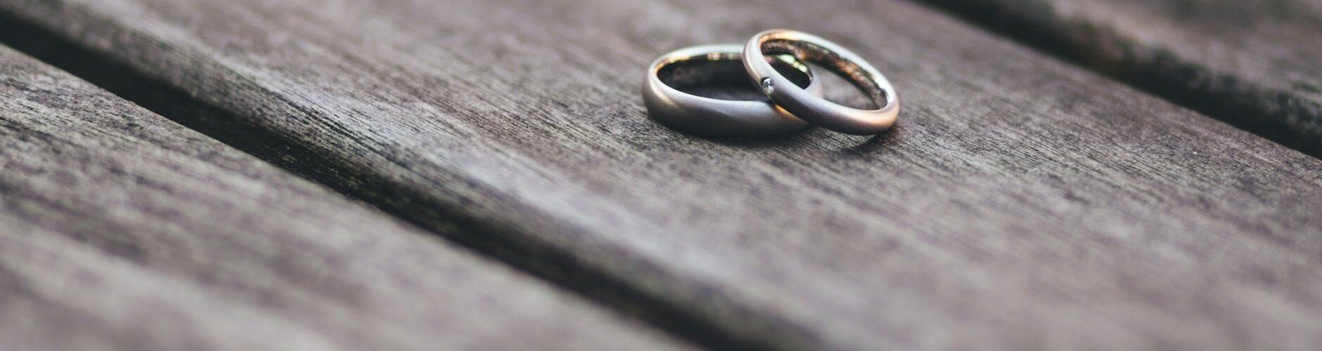 black and silver ring