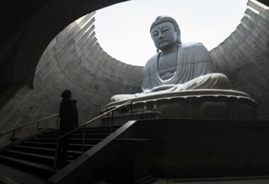 peaceful contemplation at the great buddha statue