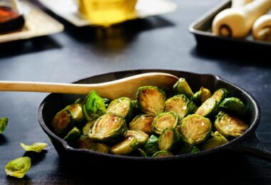 cooked vegetable on pan